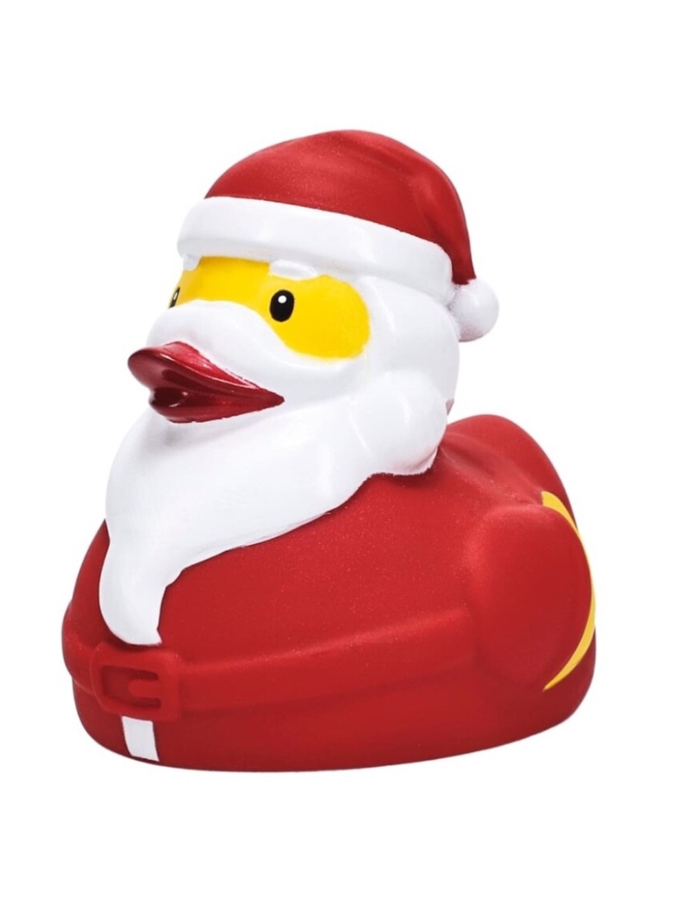 Santa Claus Yellow Rubber Duck Medium 3-3.75" Fun Decorative Holiday Party NEW